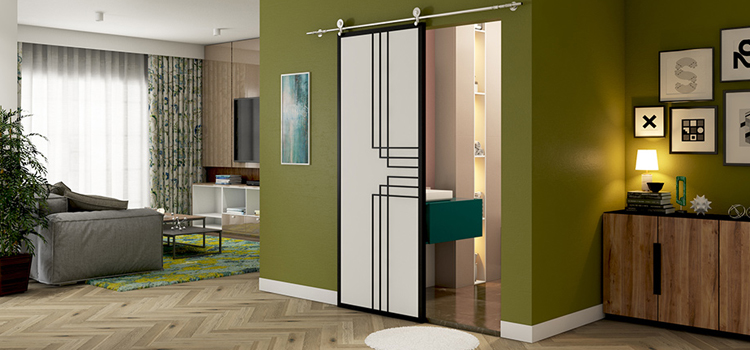 sliding bathroom door installation in Lake Worth